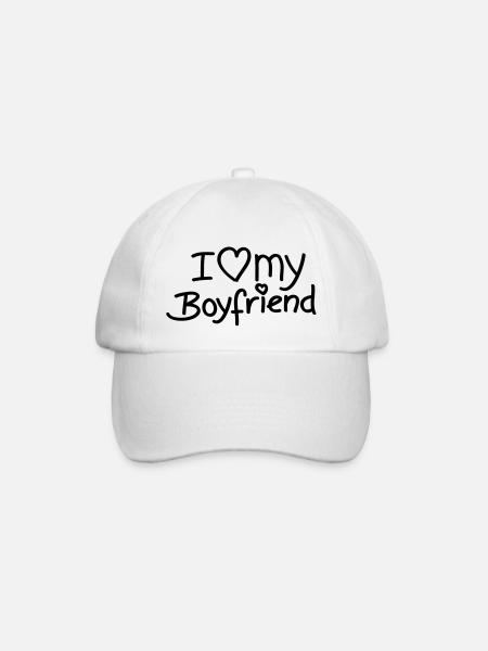 i_love_my_boyfriend__f1 - Casquette classique - blanc/blanc