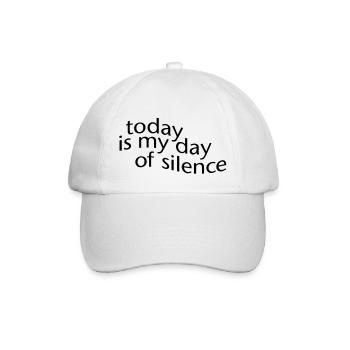 day of silence - Baseballkappe - Weiß/Weiß - Vorne