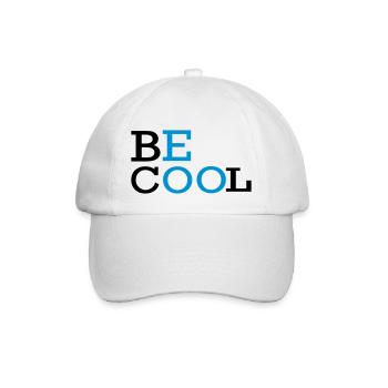 BE COOL logo de texte - Casquette classique - blanc/blanc - Devant