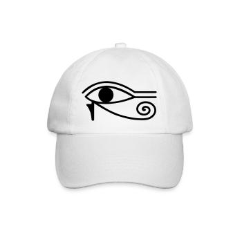 Œil Oudjat horus retro symbole vintage - Casquette classique - blanc/blanc - Devant
