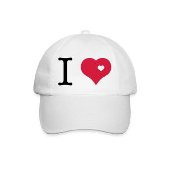 i love - Casquette classique - blanc/blanc - Devant