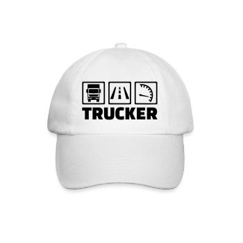 Trucker - Casquette classique - blanc/blanc - Devant