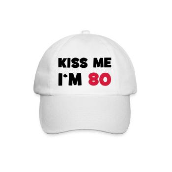 80 / anniversaire / Sport / Fête / quatre vingt - Casquette classique - blanc/blanc - Devant