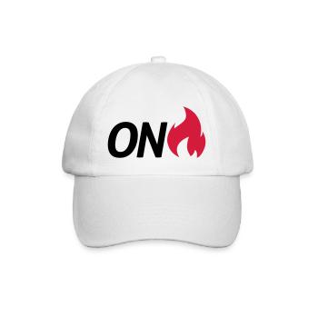 on fire - Baseballkappe - Weiß/Weiß - Vorne