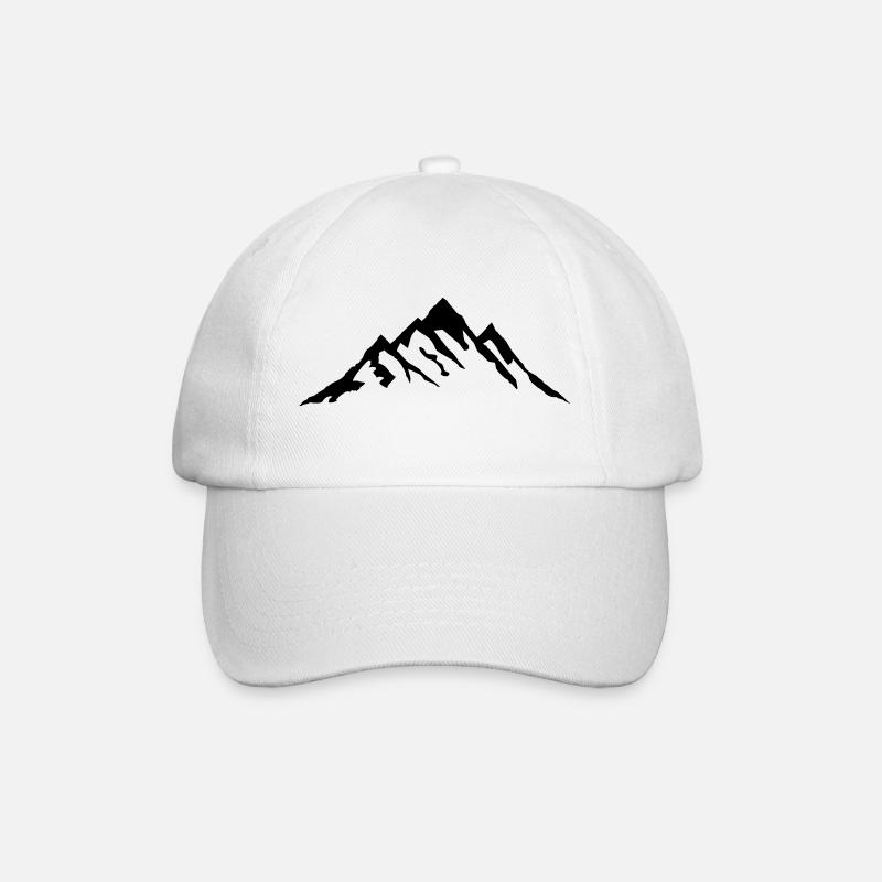 Mountain, Mountains - Baseball Cap - white/white