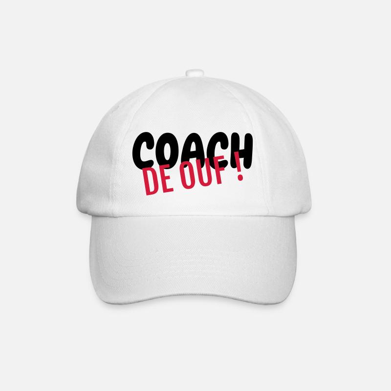Coach / Coaching / Trainer / Sport - Baseballkappe - Weiß/Weiß