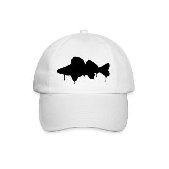 Zander Graffiti noir - Chemise de pêche - Casquette classique - blanc/blanc - Devant