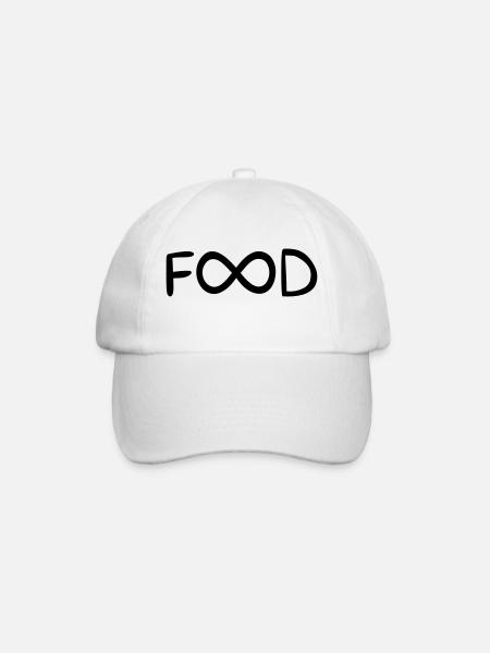 ENDLESS FOOD - Baseball Cap - white/white