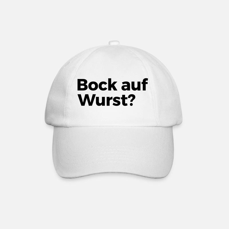 Bock auf Wurst - Baseballkappe - Weiß/Weiß