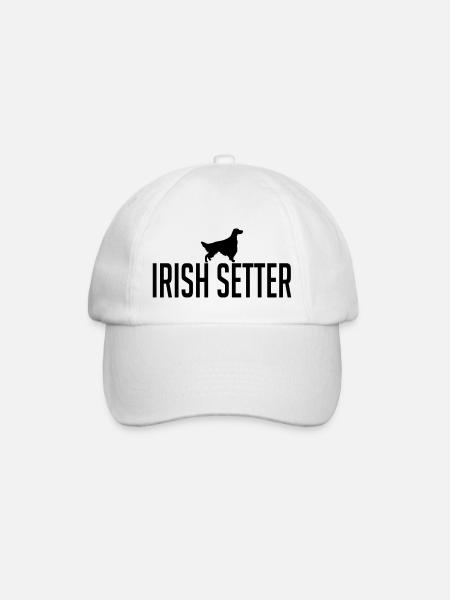 IRISH SETTER dog - Baseball Cap - white/white