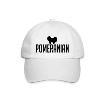 POMERANIAN Hunderasse - Baseballkappe - Weiß/Weiß - Vorne