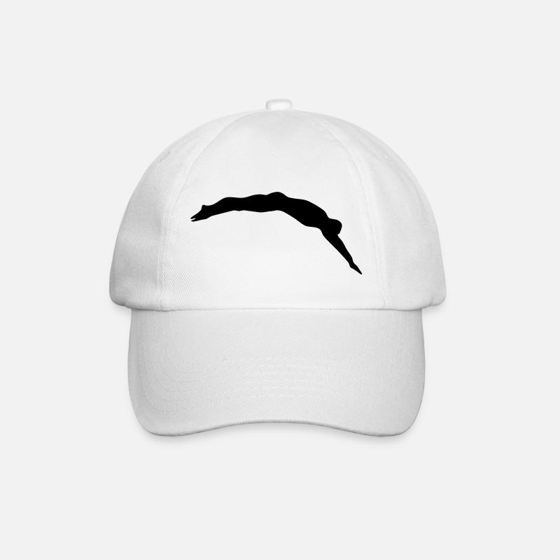 Schwimmer, Schwimmen - Baseballkappe - Weiß/Weiß