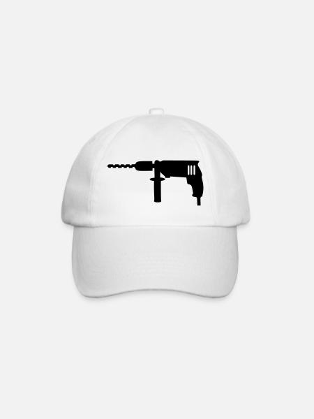 Power drill - Baseball Cap - white/white