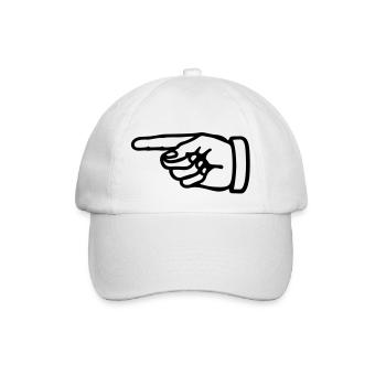hand_zeigt_tq1 - Casquette classique - blanc/blanc - Devant