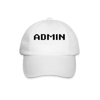 admin - Baseballkappe - Weiß/Weiß - Vorne