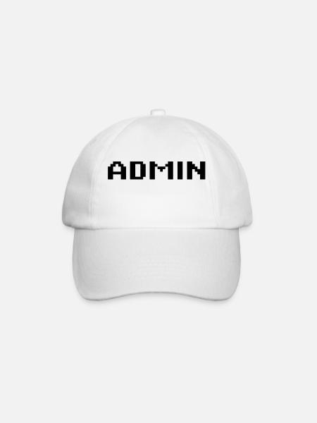 admin - Baseballkappe - Weiß/Weiß