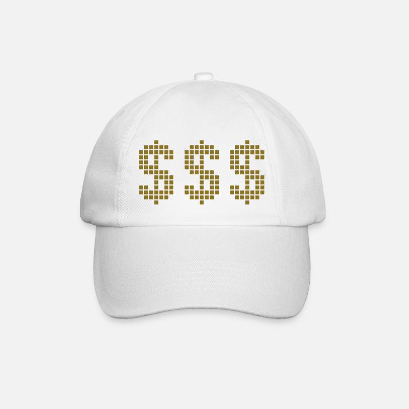$ Dollar Zeichen Money - Baseballkappe - Weiß/Weiß