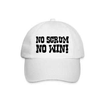 rugby scrum - Baseball Cap - white/white - Front