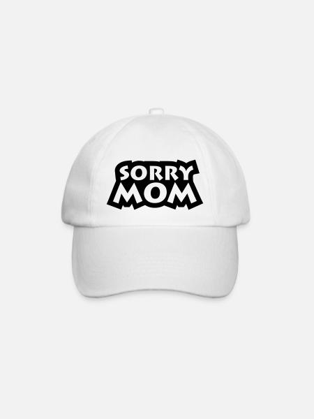 Sorry Mom - Baseballkappe - Weiß/Weiß