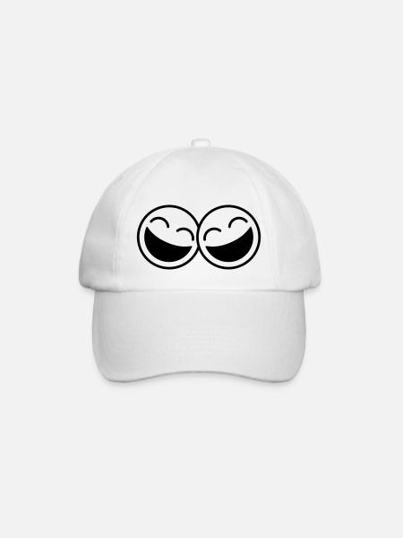 Laughing Smileys - Baseballkappe - Weiß/Weiß