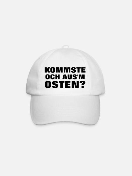 Kommste och ausm East - Baseball Cap - white/white
