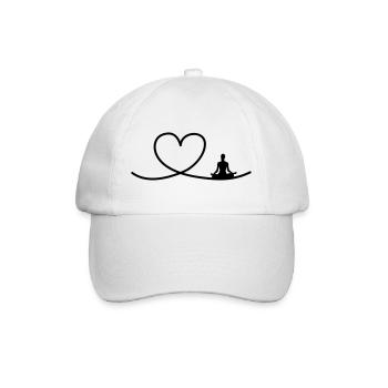 I love Yoga - Casquette classique - blanc/blanc - Devant