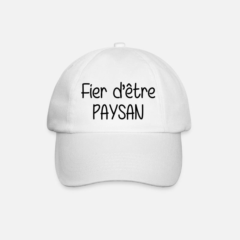 Fier d'être Paysan - Casquette classique - blanc/blanc