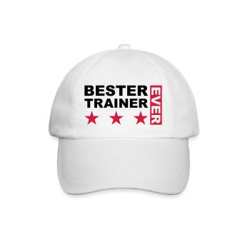 Bester Trainer - V2 - Baseballkappe - Weiß/Weiß - Vorne