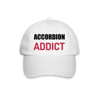 Accordion - Accordionist - Accordéon - Music - Baseball Cap - white/white - Front