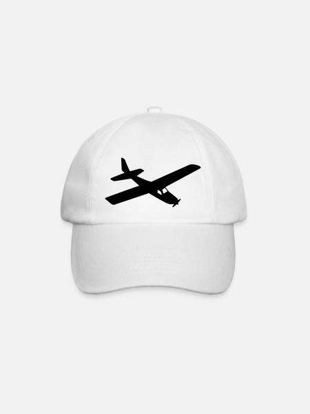 flugzeug - Baseballkappe - Weiß/Weiß
