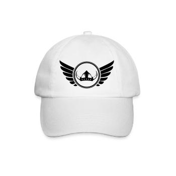 wikinger_wappen_01 - Baseball Cap - white/white - Front