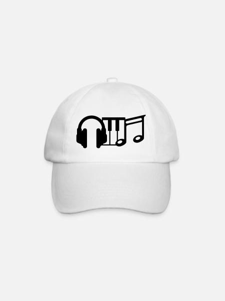 dj - Baseball Cap - white/white