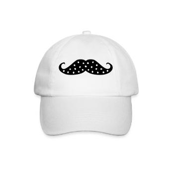 moustache à petit pois - Casquette classique - blanc/blanc - Devant