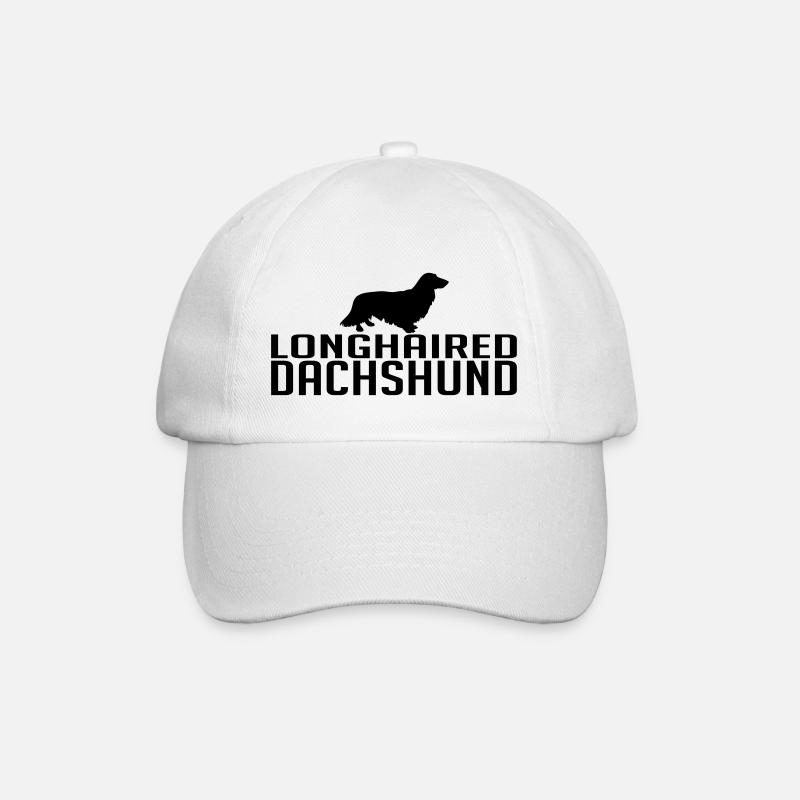 LONGHAIRED DACHSHUND Hunderasse Hunde Wilsigns - Baseballkappe - Weiß/Weiß
