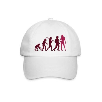 Evolution Hot Girl - Baseballkappe - Weiß/Weiß - Vorne