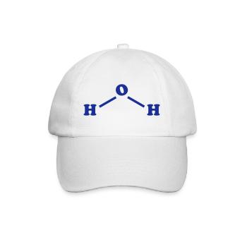 Water Molecular Chemical Formula - Baseball Cap - white/white - Front