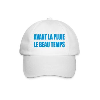Avant la pluie le beau temps - Casquette classique - blanc/blanc - Devant