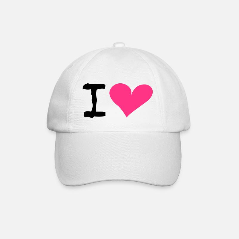 I Heart - Baseball Cap - white/white