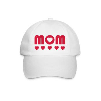mom - Baseballkappe - Weiß/Weiß - Vorne