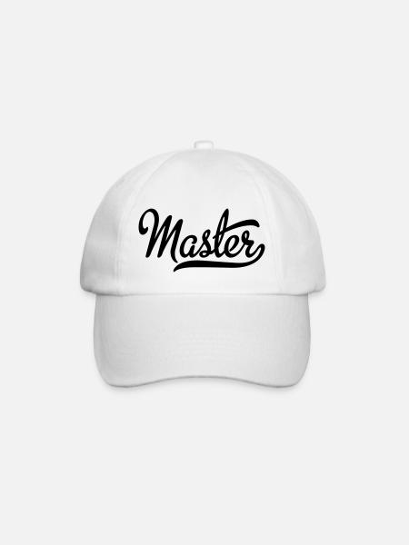 Master - Baseballkappe - Weiß/Weiß