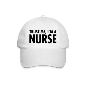 Trust Me, I'm A Nurse - Baseballkappe - Weiß/Weiß - Vorne