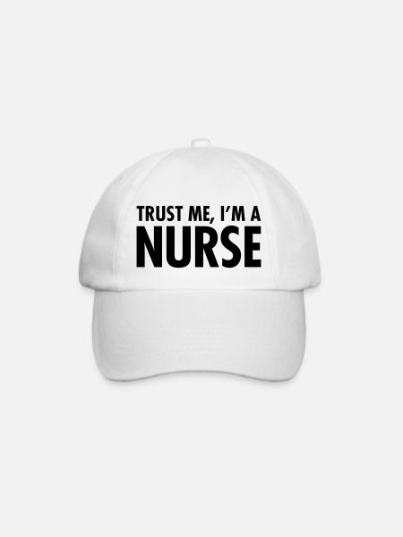 Trust Me, I'm A Nurse - Baseballkappe - Weiß/Weiß