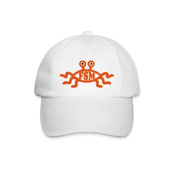 Flying Spaghetti Monster - Baseballkappe - Weiß/Weiß - Vorne