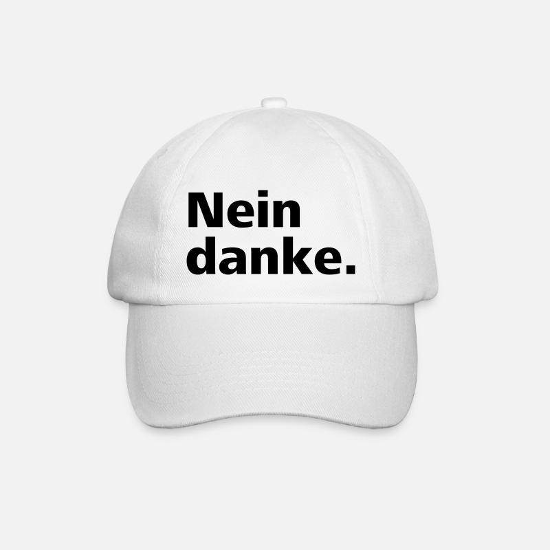 Nein danke. - Baseballkappe - Weiß/Weiß