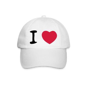 heart - Baseball Cap - white/white - Front
