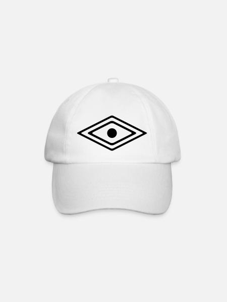 Oeil d'un chaman, sagesse & conscience, amérindien - Casquette classique - blanc/blanc