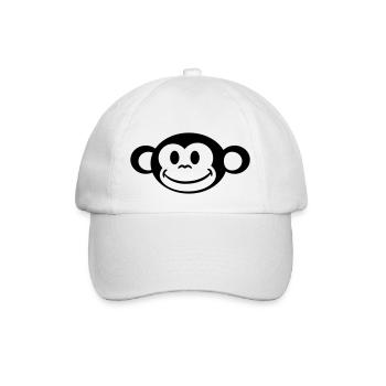 Little funny sweet cute monkey - Baseball Cap - white/white - Front