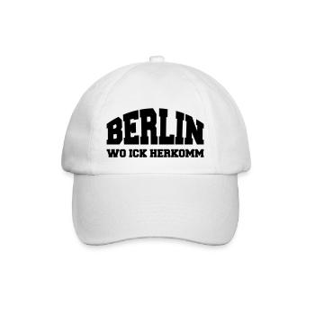 berlin - Baseballkappe - Weiß/Weiß - Vorne