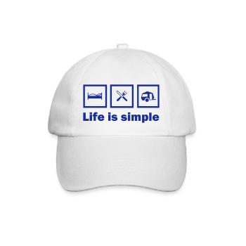lifeissimple_camping - Baseballkappe - Weiß/Weiß - Vorne