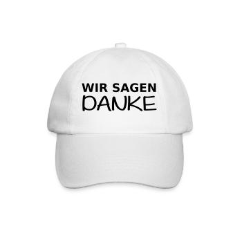 Wir sagen Danke - Baseballkappe - Weiß/Weiß - Vorne